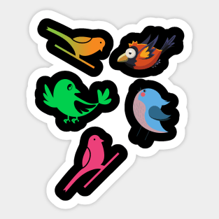 Cute Sparrow Family Sticker